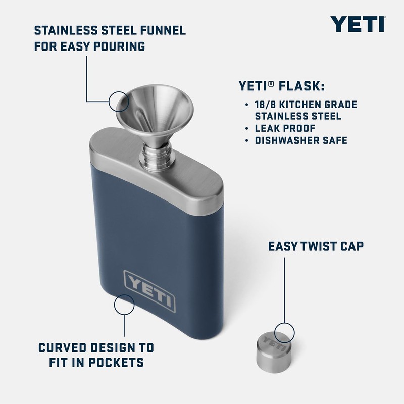 YETI 7 oz Flask and Funnel, Black
