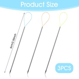 Ymapinc Snag Nab It Tool, 3pcs Repair Snag Tool, Needle Threading Knit Picker for Quilting Knitting Embroidery Sewing Repair Needle Thread Durable Stainless Steel Nylon 2.36in Orange Yellow Blue