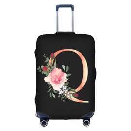Wansin Floral Letter Q Travel Luggage Cover Spandex Suitcase Protector Elastic Washable Stretch Suitcase Cover,Size XL(Fit 29-32inch Suitcase)