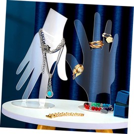 PACKOVE Clear Jewelry Display Stand for Bracelets and Transparent Hand Model Holder for Jewelry Showcase for Stores and Home Friends