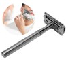 Men Manual Razor Zinc Alloy NonSlip CloseFitting DoubleSided Blade Shaving