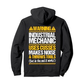 Millwright Throws Tools Industrial Mechanic Pullover Hoodie