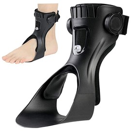 KOMWELL Drop Foot Brace Orthosis AFO AFOs Ankle Brace Support With Comfortable Inflatable Airbag for Hemiplegia Stroke Shoes Walking (Left foot, Small)