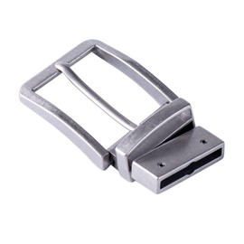 DJCAIZYY 1 3/8" (35mm) Reversible Belt Buckle Replacement Belt Buckle Square Buckles Vintage Silver