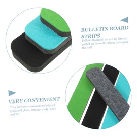 MAGICLULU 4pcs Felt Bulletin Board Cork Boards for Walls Cork Board Strip Thick Bulletin Board Memo Notice Board Wall Paneling Cork Strips Bulletin Bar Strip Office Bush Checkered Polyester