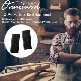 Onmiwod Ukulele Wall Mount Hanger 2 Pack, Black Hardwood U-Shaped Ukulele Holder Hanger, Ukulele Wall Mount Hook for Ukulele Banjo Mandolin Concert Pineapple Soprano Tenor and Baritone