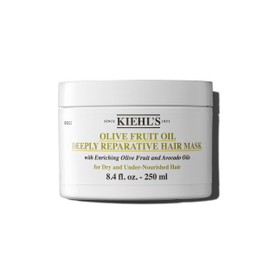 Kiehl's Olive Fruit Oil Deeply Reparative Hair Mask, Moisturizing Hair Treatment for Dry & Damaged Hair, Restores Shine, with Avocado Oil & Lemon Oil - 8.4 fl oz