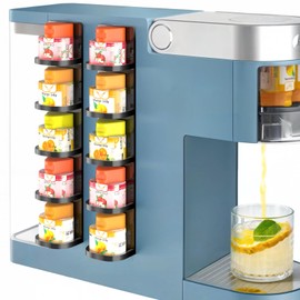 NiHome 2PCS Black Acrylic Pod Holders Compatible with Ninja Thirsti Drops, Durable Thick Acrylic Wall or Machine Mounted Storage Racks with Nano Adhesive, Space-Saving Design Easy Flavor Organization