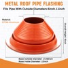 Yaocom 1 Piece #7 Pipe Flashing Boot for Pipe OD