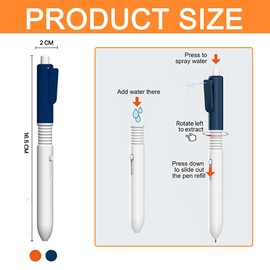 UYVPAER 2 Stück Spritzstifte, Witziger Wassersprühstift, 2-In-1 Wasserspeiender Beschreibbarer Stifte, Wasserkampf Spiel, Schulbedarf, Streich Artikel Lustig