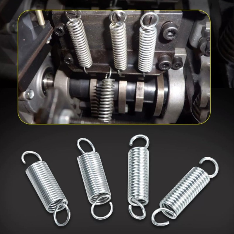 2Pcs Double Hook Tension Spring,Wire Diameter 1.2mm,Diameter 10mm Stainless Steel