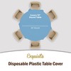 4-Pack Light Blue Plastic Table Cloth - 84-Inch Round Disposable