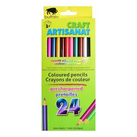 Buffalo Original, 24pk Coloured Pencils Pre-sharpened