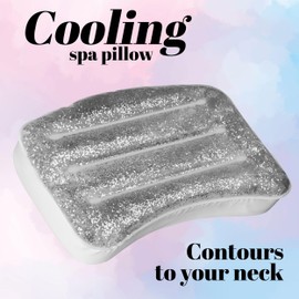1pc Spa Pillow, Glitter Gel Cooling Bathtub Hot Tub Relaxation Cushion, Accessory Product Woman Gift