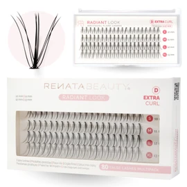 Renata Beauty 10D Radiant Look [D Curl] Individual False Eyelashes - Fake Lash Cluster Individual Eyelash Clusters - Natural-Looking Faux Lashes - in Lengths 10-13 mm - Set of 80 Pieces
