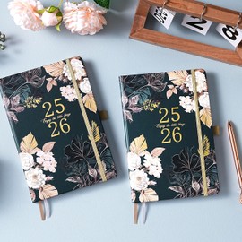 Academic Diary 2025-2026 - A5 Diary 2025-2026 Week to View from Aug. 2025 to Jul. 2026, 2025-2026 Diary with Hard Cover, Pen Loop and Back Pocket, 21.3 x 14.7 x 1.6 cm