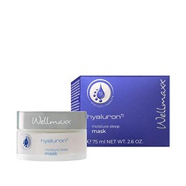 WELLMAXX Hyaluron⁵ Moisture Sleep Mask with 5x Hyaluronic and High-Quality Nourishing Oils, Moisturiser for All Skin Types