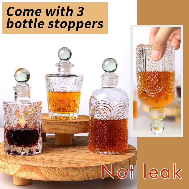 INFTYLE Syrup Bottle Set of 3 - Syrup Dispenser with