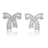 Fashion Design Statement Rhinestone Large Bow Stud Earrings for women