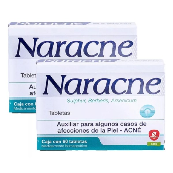 Nartex Aux. En Casos De Acné, Naracne De Nartex 2 Pzas  Homeopático