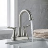 Alloy 4 Inch Hot/Cold Double Handle Deck Mounted Electroplated American