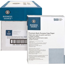 Business Source Premium Multipurpose Copy Paper- Letter, 2500 / Carton (32125)
