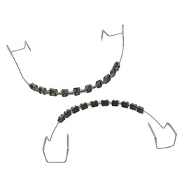 1 Pack Orthodontic Practice Training Bracket Set – Reusable Metal Bracket, Archwire & Elastic Ligatures for Dental Students (white)