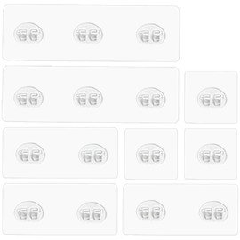 AMKlF 8 Pack Shower Caddy Adhesive Replacement, Adhesive Strips for Shower Caddy Sticky Pads, Transparent Strong Waterproof Wall Hooks, Suitable for Kitchen Bathroom Storage Shelves and Soap Holder