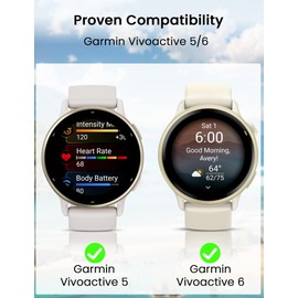 Sinoacc 6 Pack Screen Protector Compatible with Garmin Vivoactive 5/6 Self-Healing TPU Film for Vivoactive 5/6 GPS Watch, Anti-Bubble, HD Ultra-Thin, Easy Installation