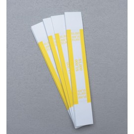 SOWAKA 100 Pcs Currency Straps Self Sealing Money Paper Wrapper Bands for Supermarket Bank Currency Restaurants Business to Organize Cash (1000)