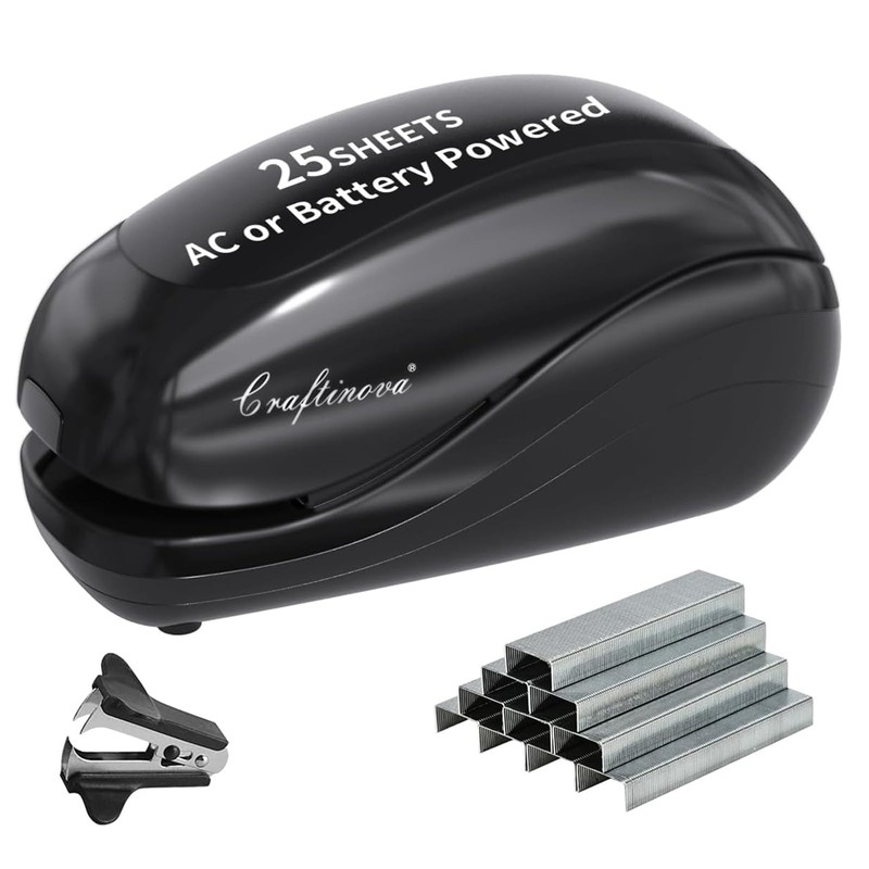 Craftinova Electric Stapler,Including 2000 Staples and 1 Staple Remover, Suitable