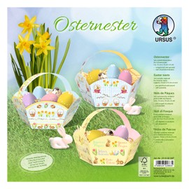 URSUS Paper Craft Set Easter Nests Pack of 6 Easter Baskets Easter Eggs Search
