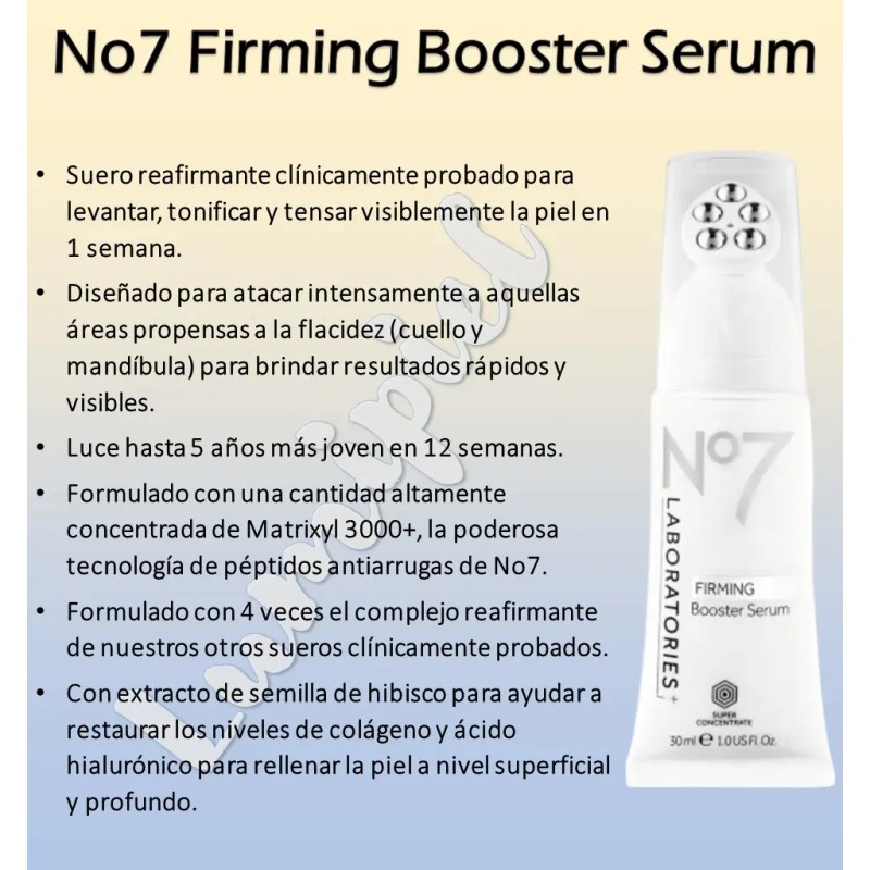 No7 Firming Booster Serum Suero Facial Reafirmante 30ml