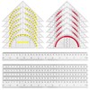 Set of 18 Geometry Triangle, Drawing Triangle Protractor, 2 Functions,