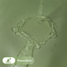 AooHome Shower Curtain 180 x 180 cm Textile, Green Shower Curtains 120 g/m² Colour Gradient Bathroom Curtain Waterproof Washable Anti-Mould with 12 Shower Curtain Rings (White to Green)