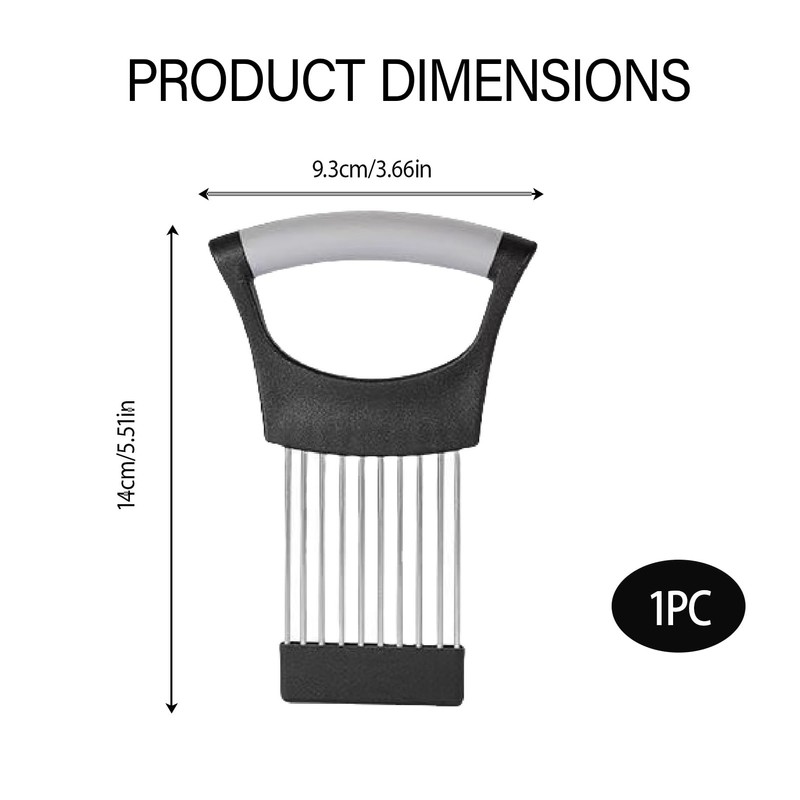 Stainless Steel Onion Holder with Tines for Cutting Vegetables Comb