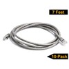 iMBAPrice 1' Cat5e Network Ethernet Patch Cable, 10 Pack, Gray
