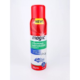 Magic Foaming Bathroom Cleaner 19oz Aerosol Blue To White Spray Shower Tile Tub