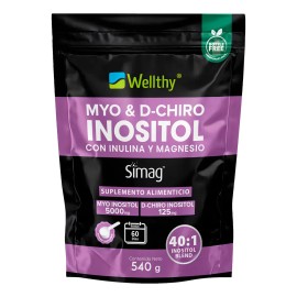 Myo Y Chiro Inositol Con Magnesio 540 Gr Wellthy 60 Serv Sabor Sin Sabor