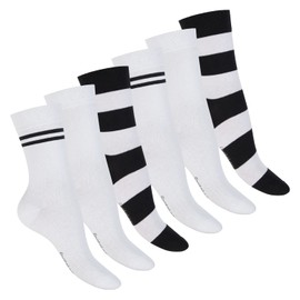 Footstar Women's Striped Socks (6 Pairs), Fun