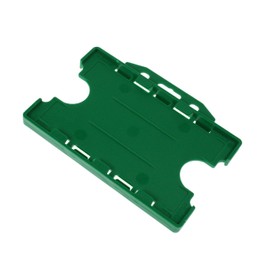 Customcard ltd® Double Sided ID Card Holder Two Sided Badge Holder Green (Pack of 1)