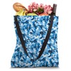 Blue Camo Camouflage Y2K Military Tactical Print Pattern Tote Bag
