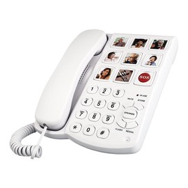 Big Botton Phone for Elderly, Corded Telephone Loud for Hard of Hearing Aid with Speaker, One-Touch Speed Dial Landline Phone for Dementia Aid Handsfree for Seniors Elderly