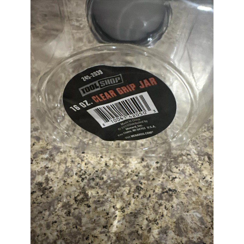 Tool Shop 2-Tool Shop Plastic 16 Oz Parts,Nails Storage Clear