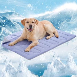 MARUNDA Dog Cooling Mat, 27" x 20" Thicken Waterproof Cooling Mat for Extra Large Dog, Q-MAX>0.5 Ice Cool Fabric-Cool on Contact，Easy Washable Pet Pad in Summer