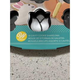 WILTON 12-Cavity Cookie Shapes Pan Easter & Spring Cookies (210500611) New