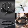 HERZWILD 470Pcs Black Lava Stone Beads 8mm Round Natural Gemstone