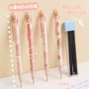 6 Pieces Mechanical Pencils Set Automatic Mechanical Pencils Peach Mechanical