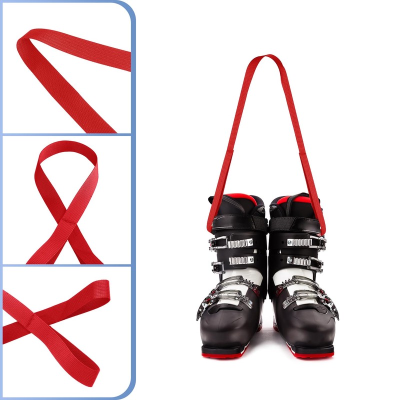 2pcs Ski Boot Carrier Strap, Adjustable Ski Carrier Straps Ski