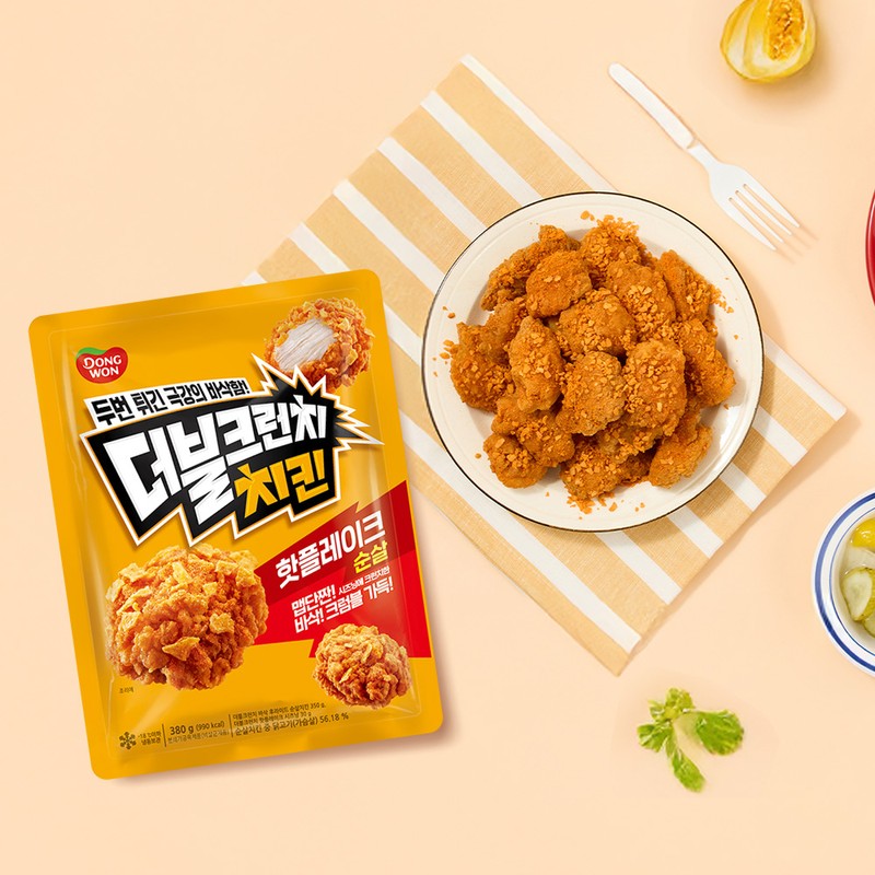 Dongwon Double Crunch Sweet Honey Boneless Chicken 380g + 4